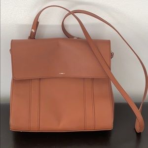 Womens brown leather Shinola crossbody bag